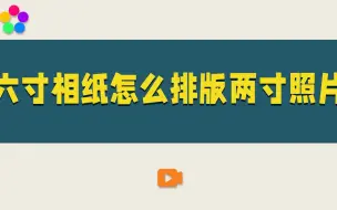 Descargar video: 六寸相纸如何排版两寸照片