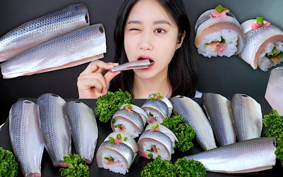 [ONHWA] 未切割的生鱼片 斑鰶, 寿司 咀嚼音! 连骨头都可以吃😘 这鱼秋季的真好吃！-ONHWA_Official-ONHWA ...