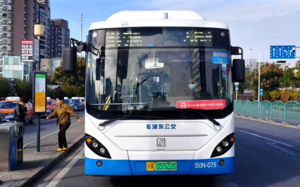 (浦东南汇)上海浦东51路公交车拱极路南祝路(惠南地铁站)离站(迪士尼