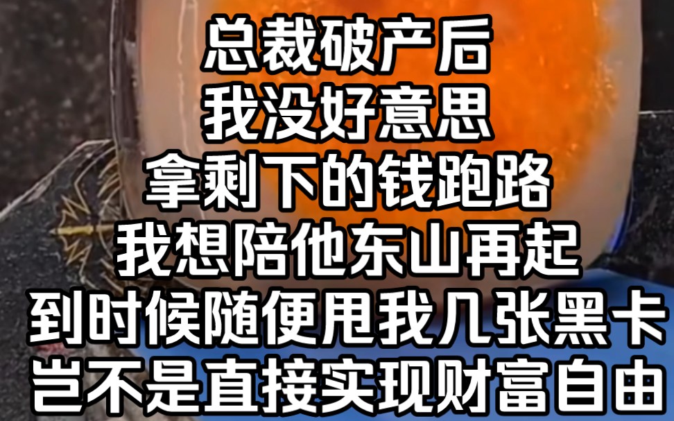 总裁破产后,我没好意思拿剩下的钱跑路,我想陪他东山再起,到时候随便甩我几张黑卡,岂不是直接实现财富自由哔哩哔哩bilibili