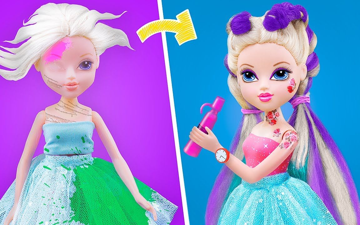 25 个 diy 芭比娃娃