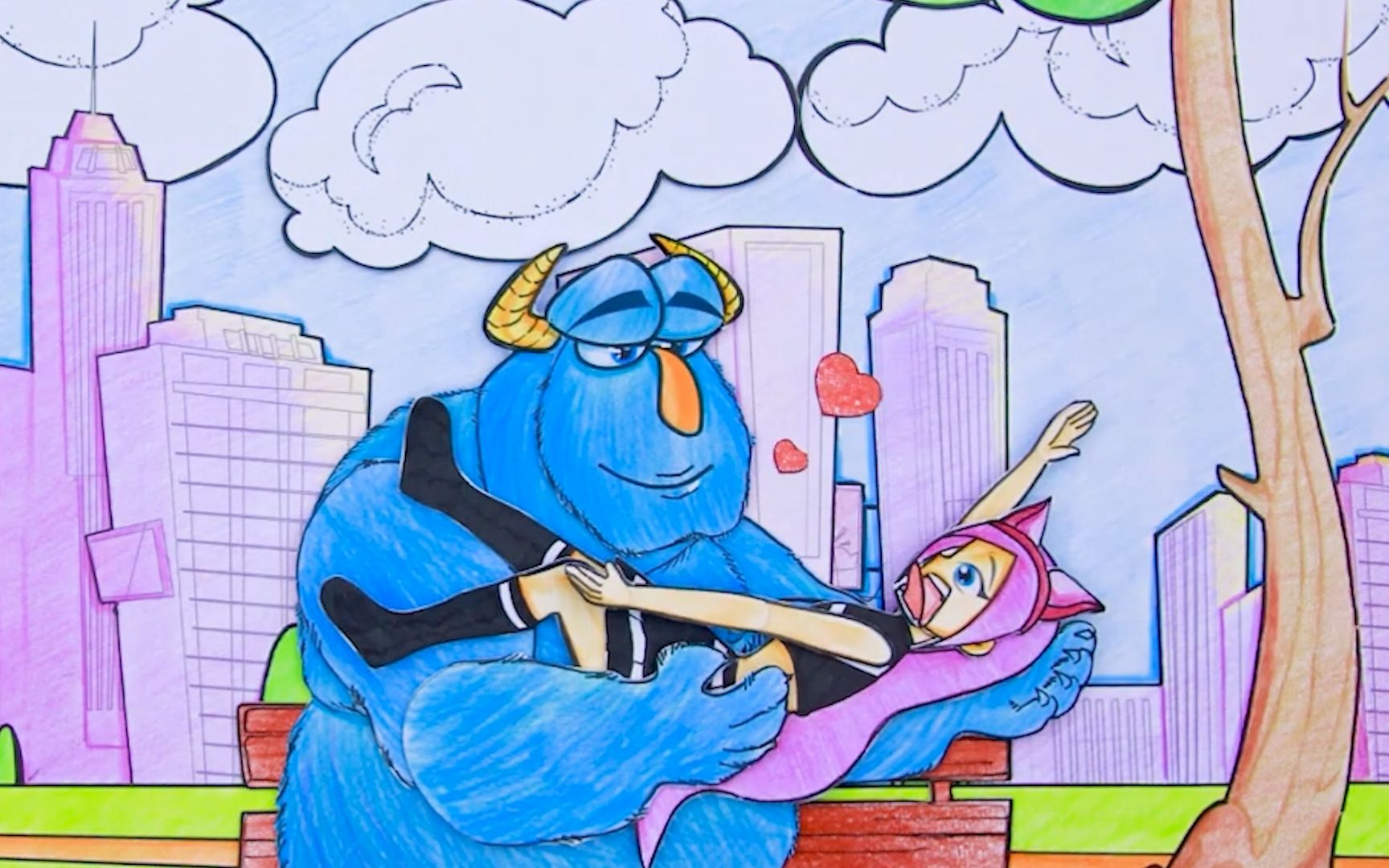 趣味定格动画:救下遇到危险的小美,她会怎么感激我吗?