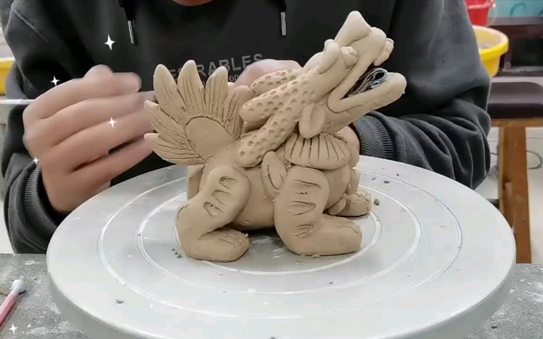 【陶艺练习】龙生九子系列——老大囚牛的制作