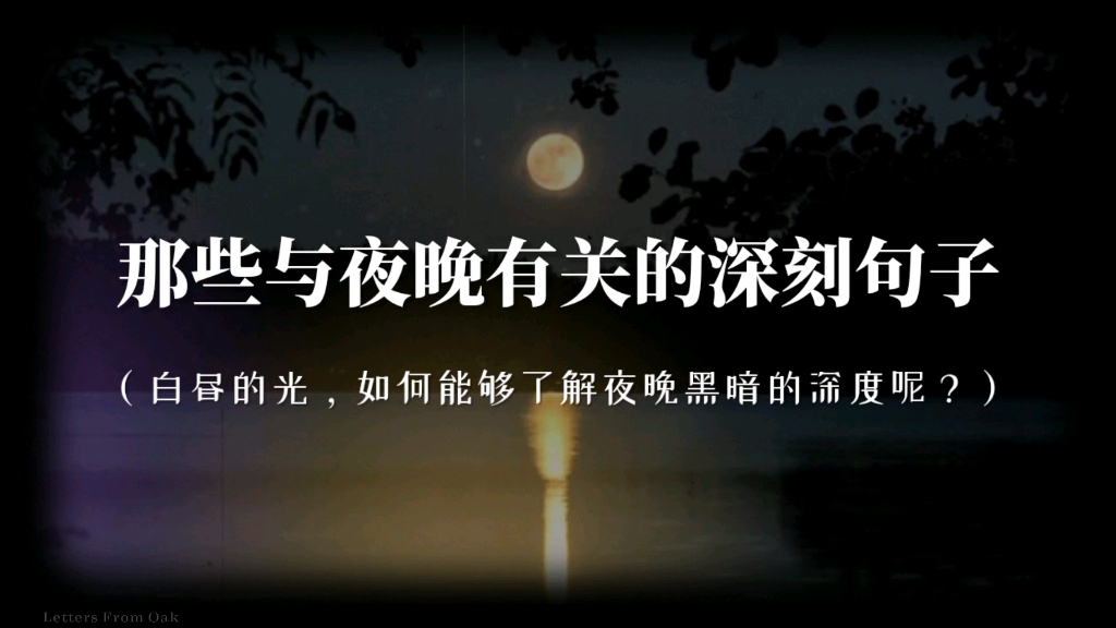 【描写夜晚】“夜晚我用呼吸,点燃星辰 .”(第一集)哔哩哔哩bilibili