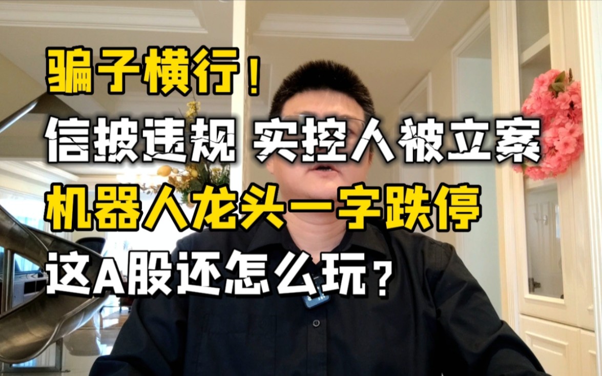 骗子横行!信披违规,实控人被立案,龙头一字跌停,这A股还怎么玩?哔哩哔哩bilibili