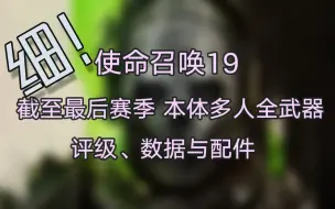 Download Video: 【使命召唤19】截至最后赛季 本体多人最细全武器评级、数据与配件