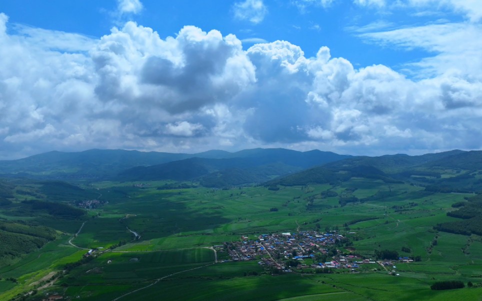 航拍蛟河乌林乡马场村