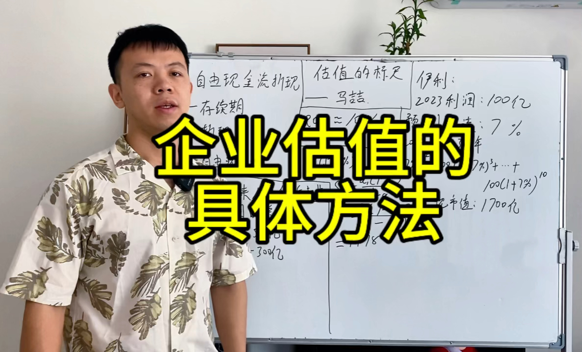 自由现金流折现的算法|企业估值方法|估值的标尺哔哩哔哩bilibili