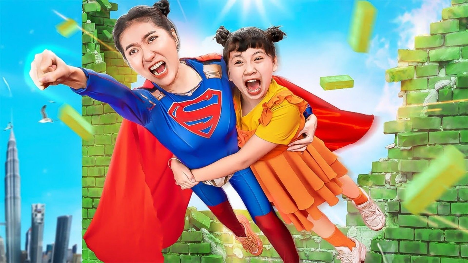 小丑王造成城市恐慌,第一视角带你看超人妈妈大战小丑王!