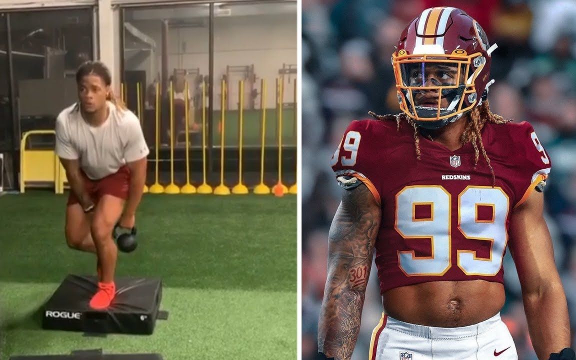 nfl华盛顿红皮新秀榜眼chase young最新训练集锦_哔哩哔哩_bilibili