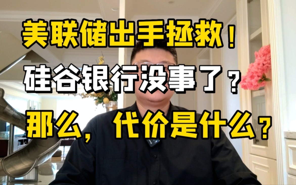 美联储出手!硅谷银行没事了?金融危机没有了?代价是什么呢?哔哩哔哩bilibili