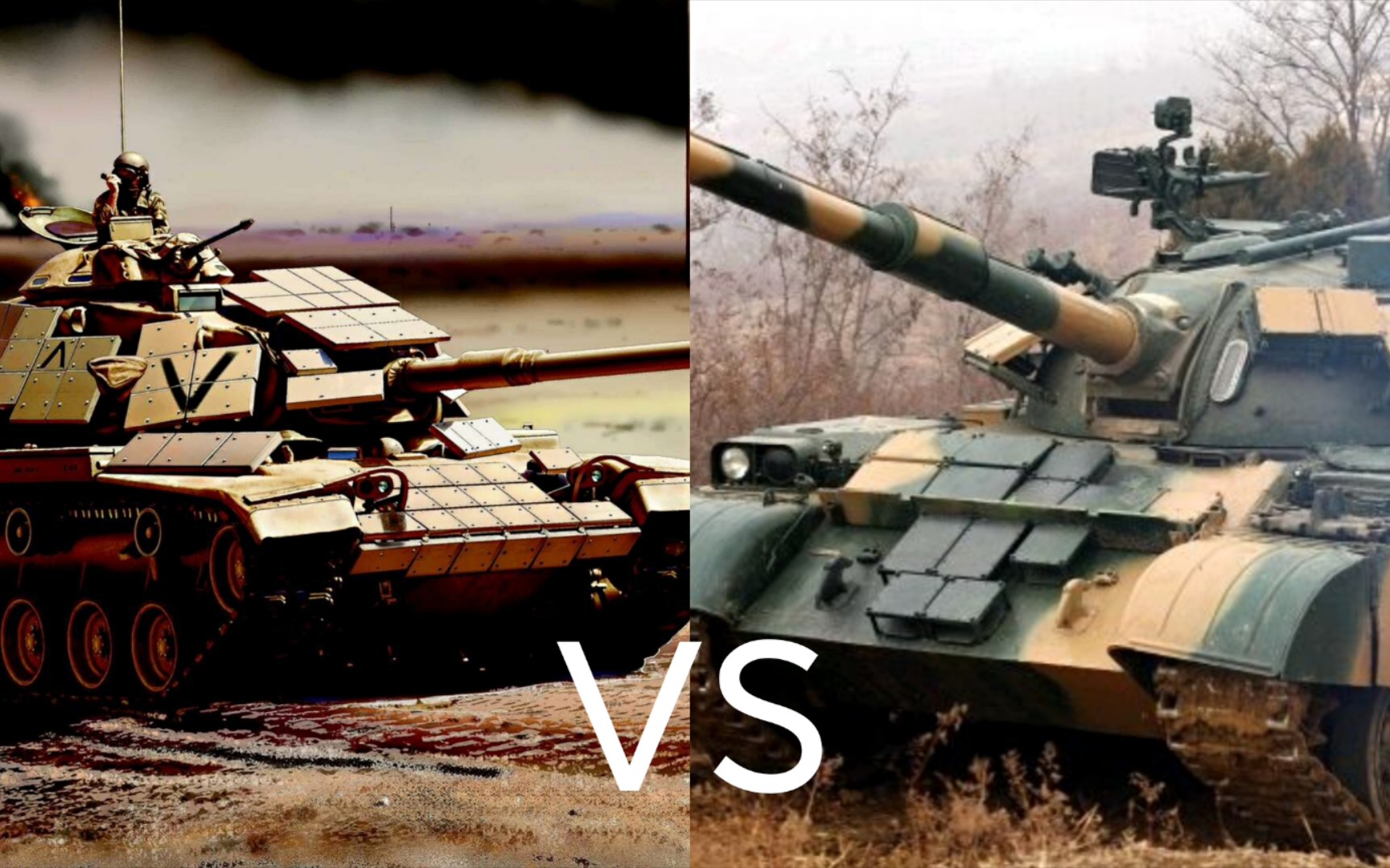 东西方的较量兔子的59d坦克与鹰酱的m60a4谁会更胜一筹