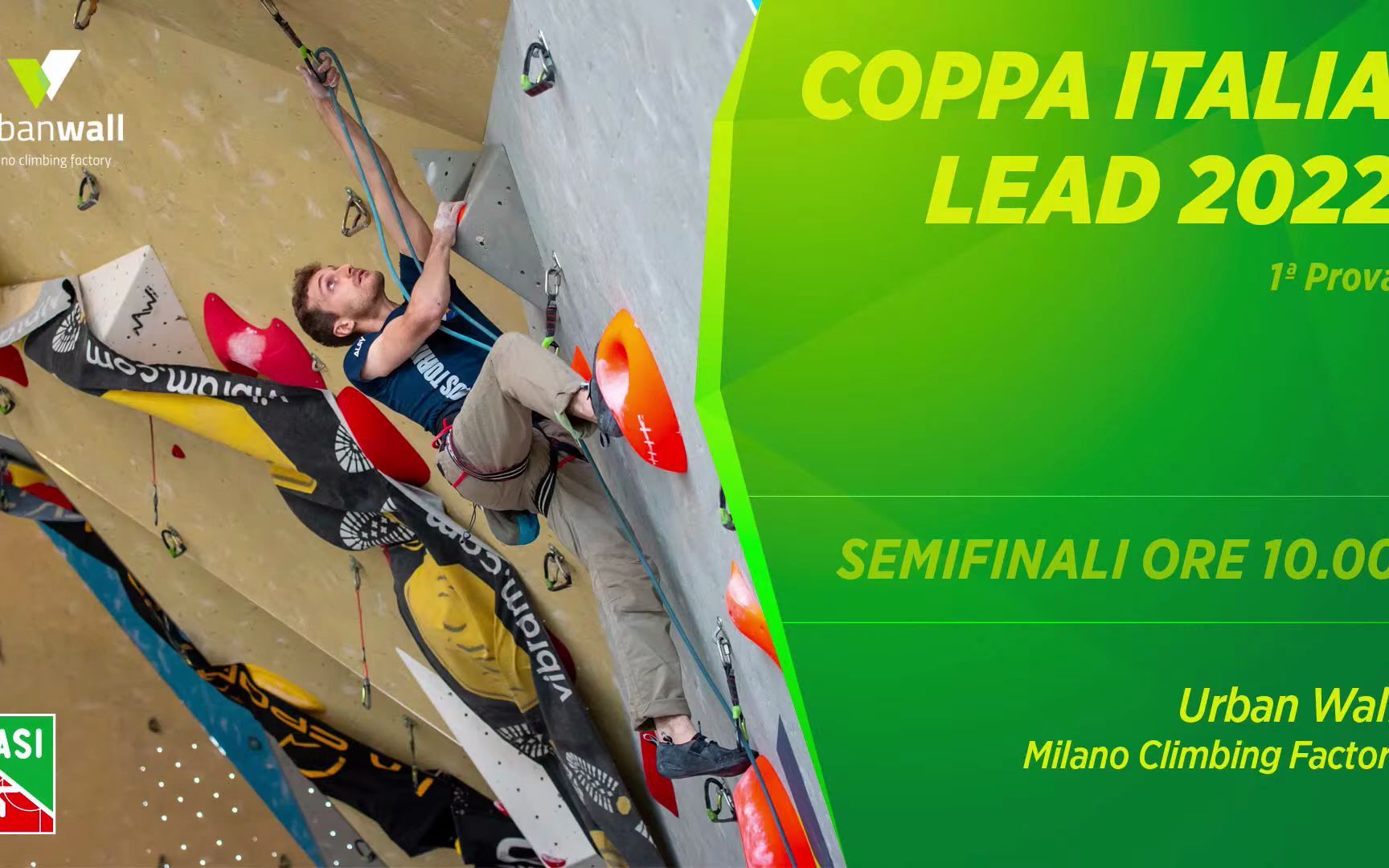 [攀岩|难度|比赛] coppa italia lead 2022 - 1° prova - urban wall