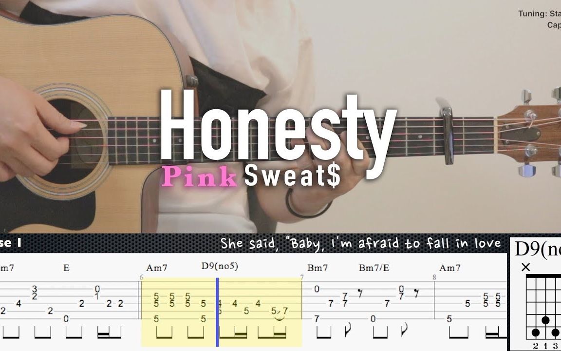 [图]寒冷的天气里听Pink Sweat$这首歌真的太暖太暖了！honesty【吉他翻弹】