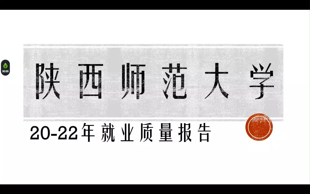 陕西师范大学2022年就业质量报告哔哩哔哩bilibili