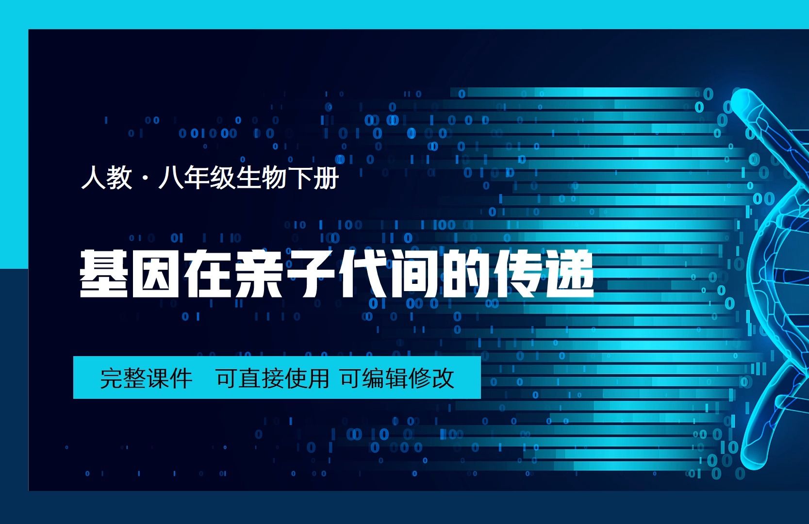 [图]人教版初中生物八年级下册基因在亲子代间的传递精品优质公开课PPT课件备课