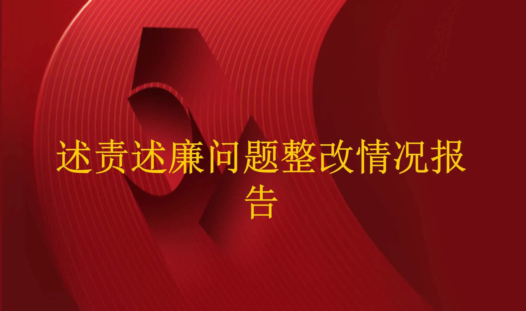 述责述廉问题整改情况报告哔哩哔哩bilibili