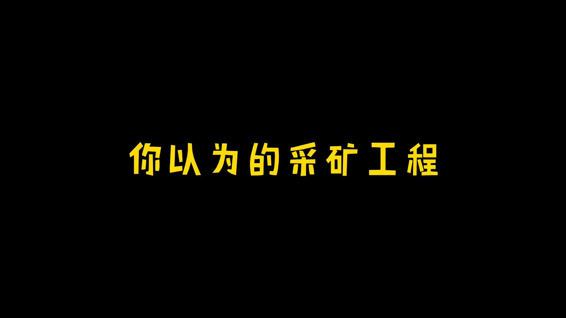 [图]你以为的采矿工程和实际上的采矿工程