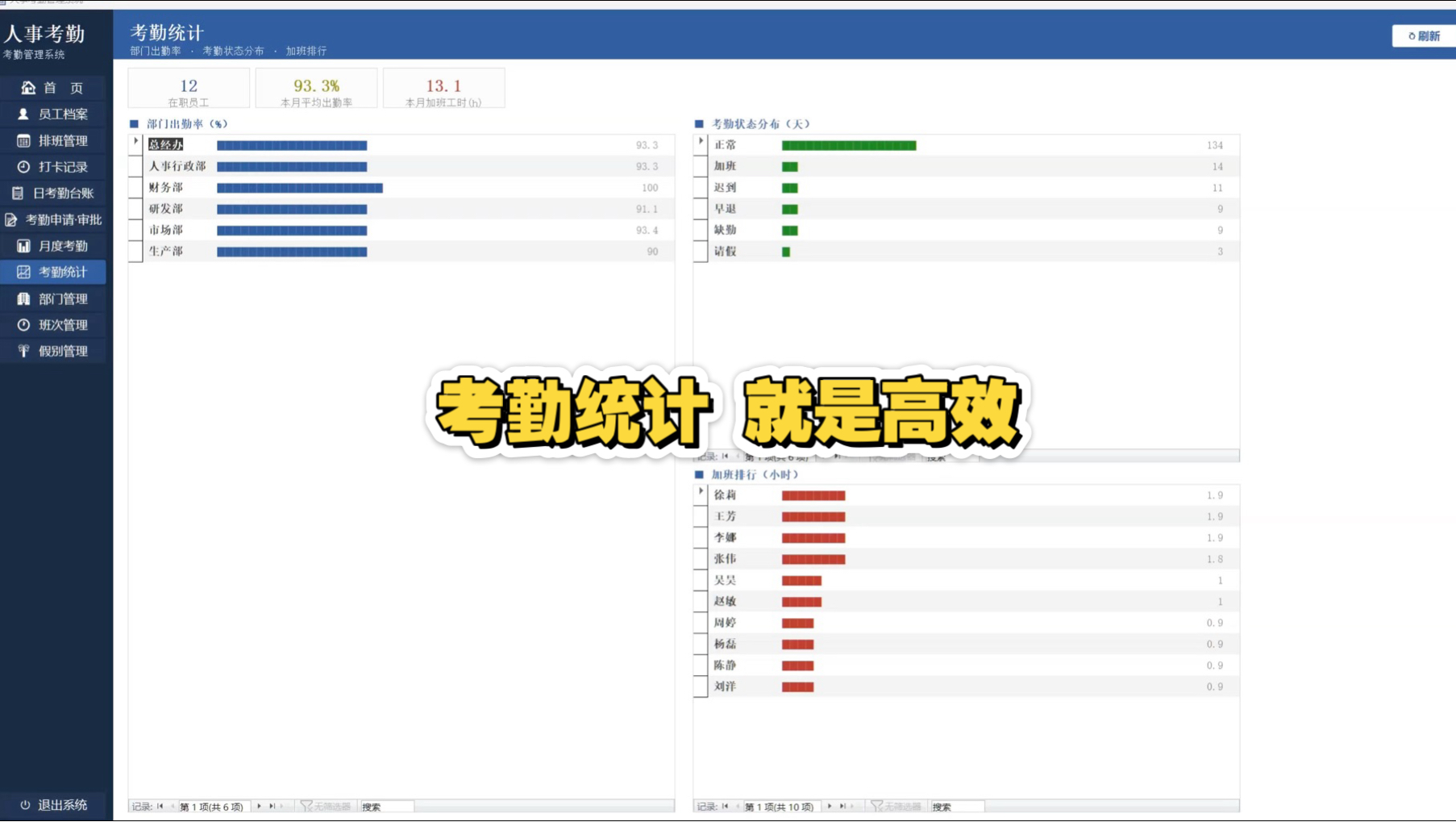 Access考勤管理系统