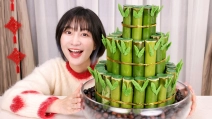 以一盆可以吃的竹子，祝大家花开富贵，竹报平安！