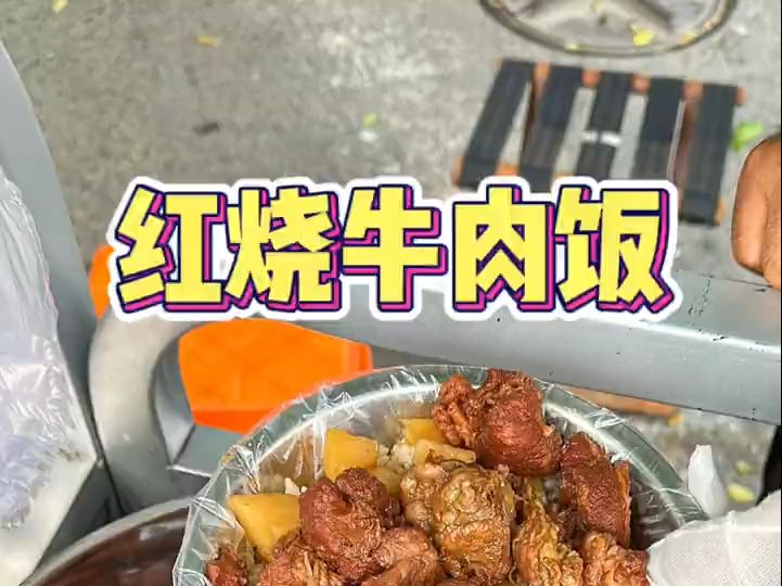 街边偶遇红烧牛肉饭 软烂入味吃着好过瘾!哔哩哔哩bilibili