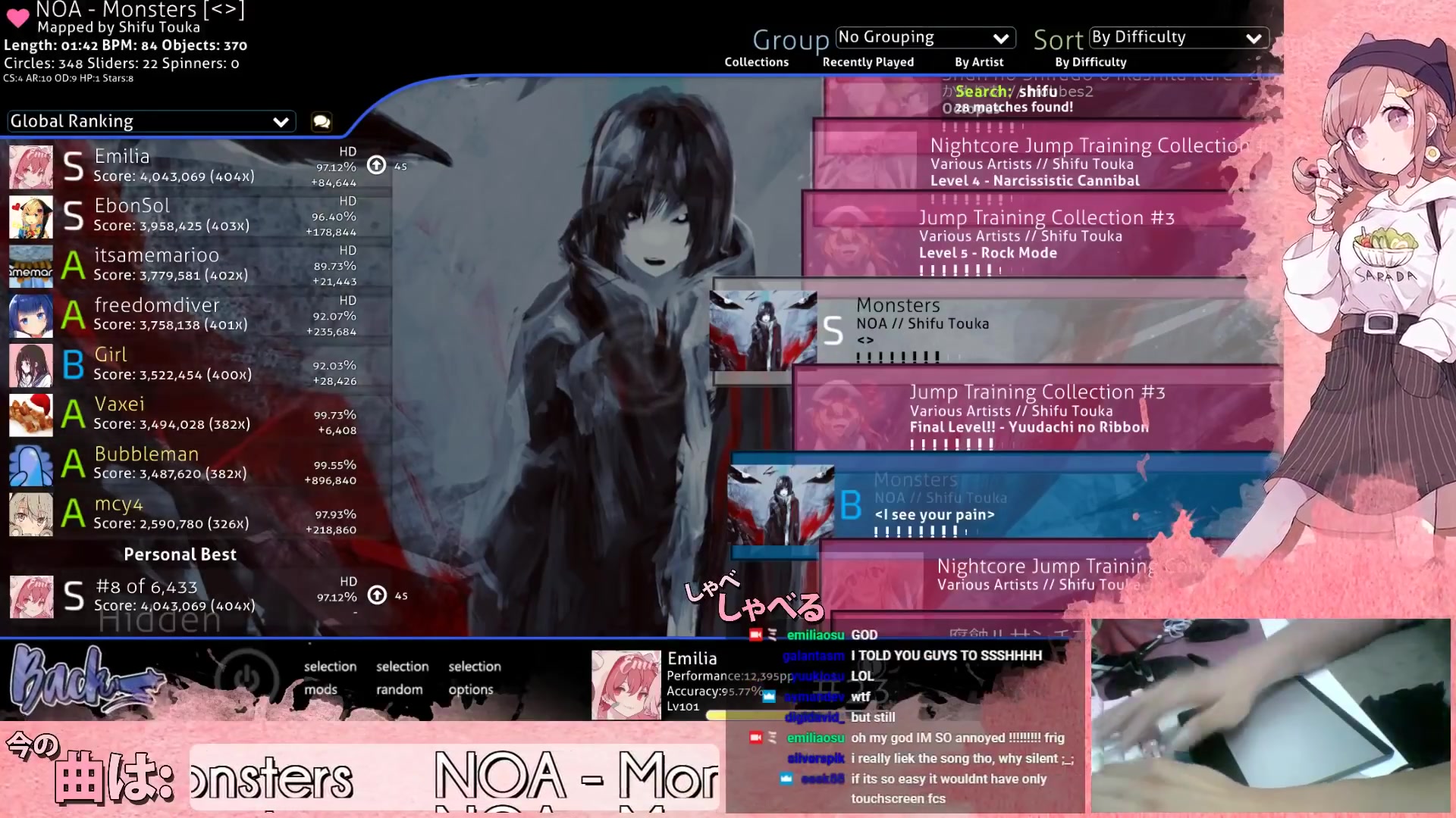 Emilia | 8.0^ 97.12%FC #1Loved +HD // NOA  Monsters [""]哔哩哔哩bilibili