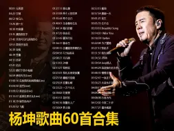 Télécharger la video: 杨坤-60首经典好听的歌曲合集 【无损高音质】