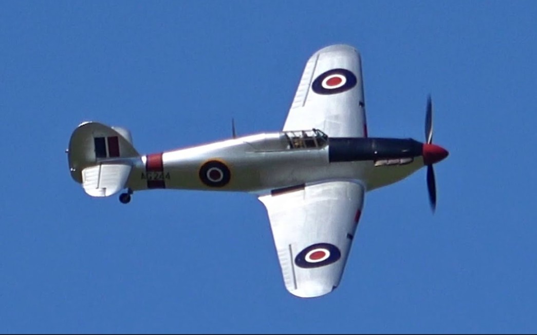 (4k)英国皇家空军霍克飓风战斗机(hawker hurricane )真实战机航展