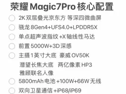 Video herunterladen: 荣耀Magic7系列通过工信部认证！外观正式曝光！首批搭载骁龙8Gen4处理器，屏幕从曲面屏提升到四微曲等身屏！