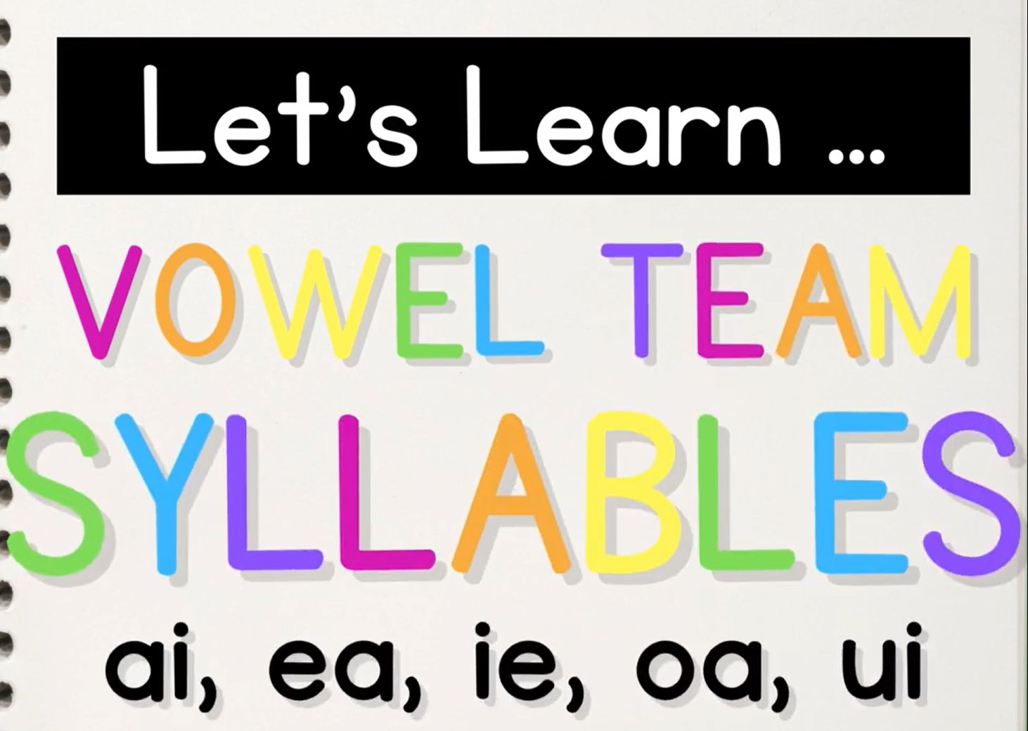 英语自然拼读-元音组合Vowel_Team_Syllables_{Syllable_Types}