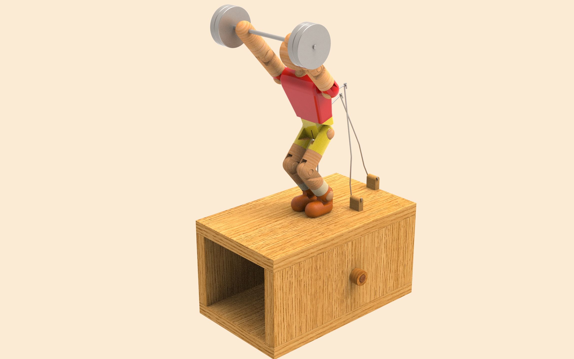 [机械玩具]练习举重的木偶人_哔哩哔哩 (゜-゜)つロ 干杯~-bilibili