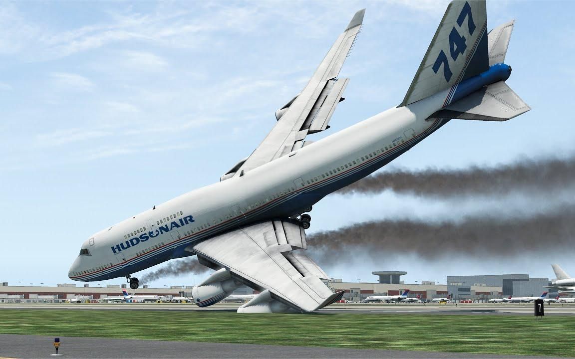 b747飞行员几乎翻转了巨大的飞机,紧急迫降失败丨xp11