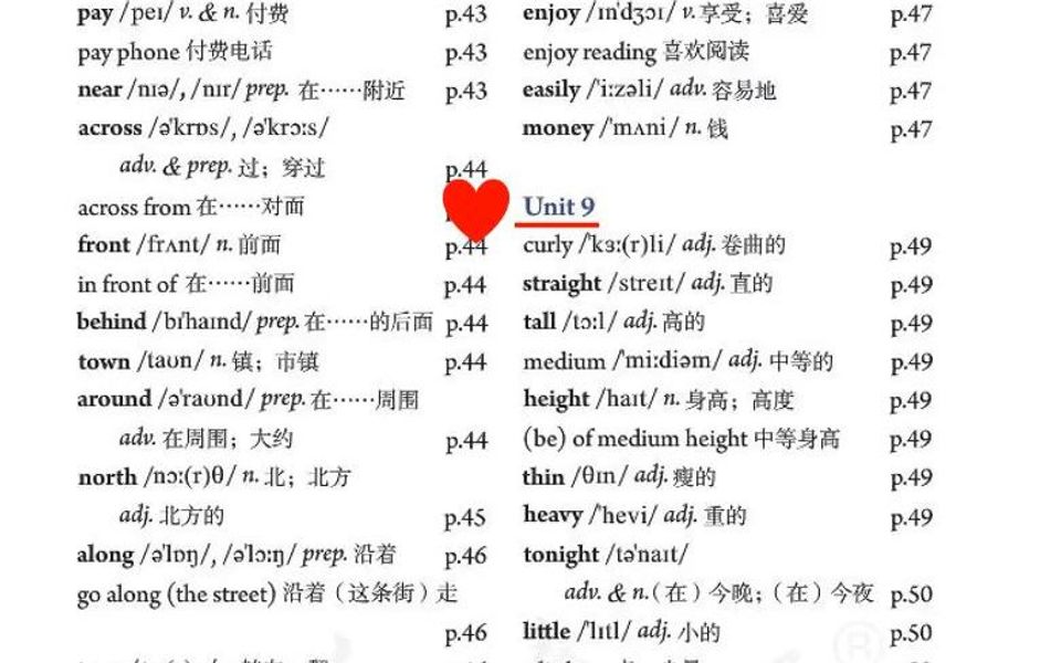 人教版初中英语七年级下册第九单元单词朗读哔哩哔哩bilibili