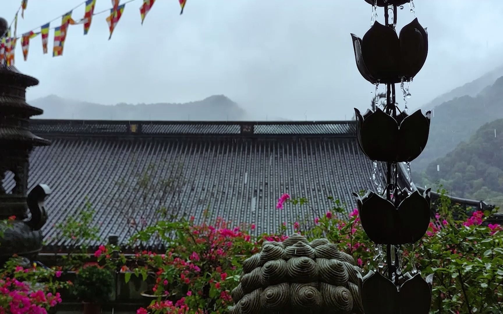 【白噪音】寺庙钟声 雨声