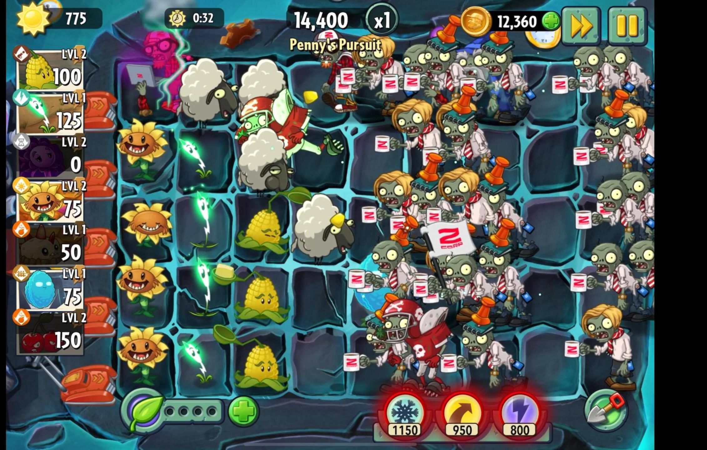 植物大战僵尸2国际版-潘妮的追击第1关 全新地图开启啦, 潘妮的追击来