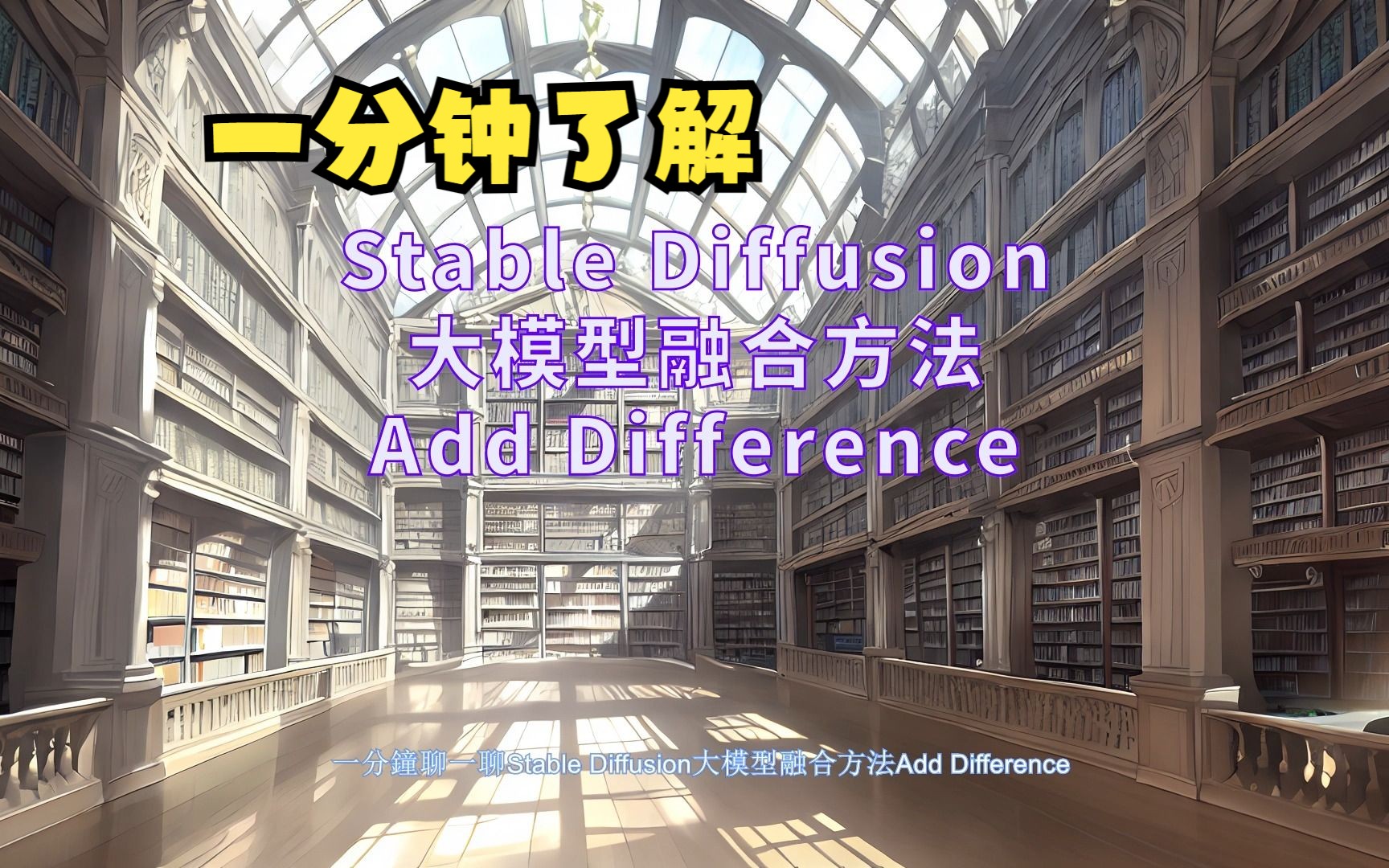 1分钟聊一聊Stable Diffusion大模型融合方法Add Difference哔哩哔哩bilibili