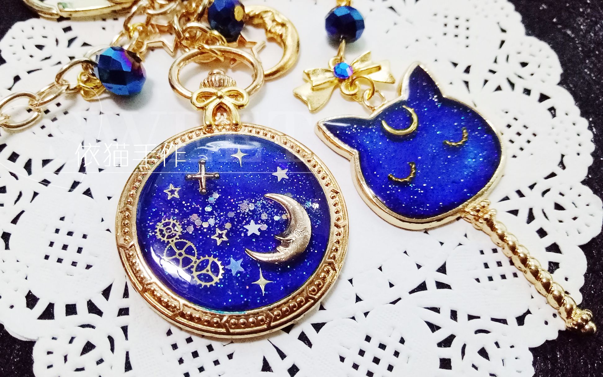 【依猫手作】uv胶 月夜星辰挂件 bgm:martin jensen - all i wanna do