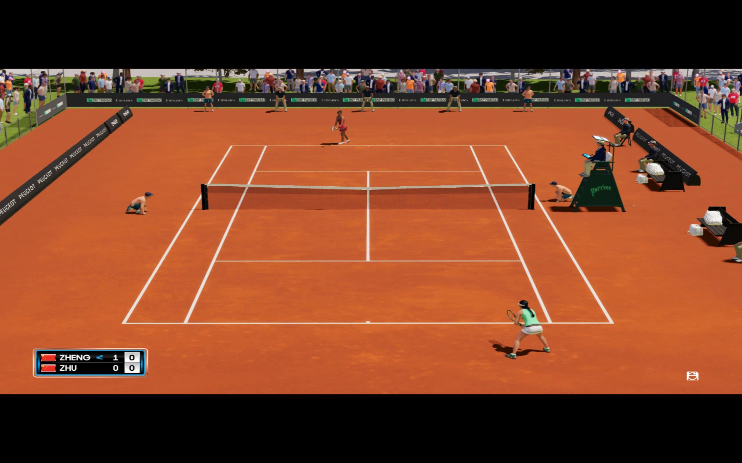 aotennis2 法国网球公开赛 女单第一轮 朱琳vs郑钦文