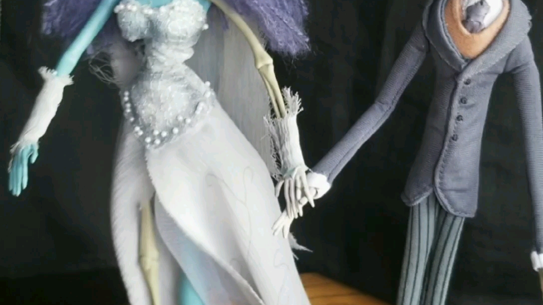 【绝版手办】僵尸新娘 corpse bride 蒂姆·伯顿 动画_哔哩哔哩