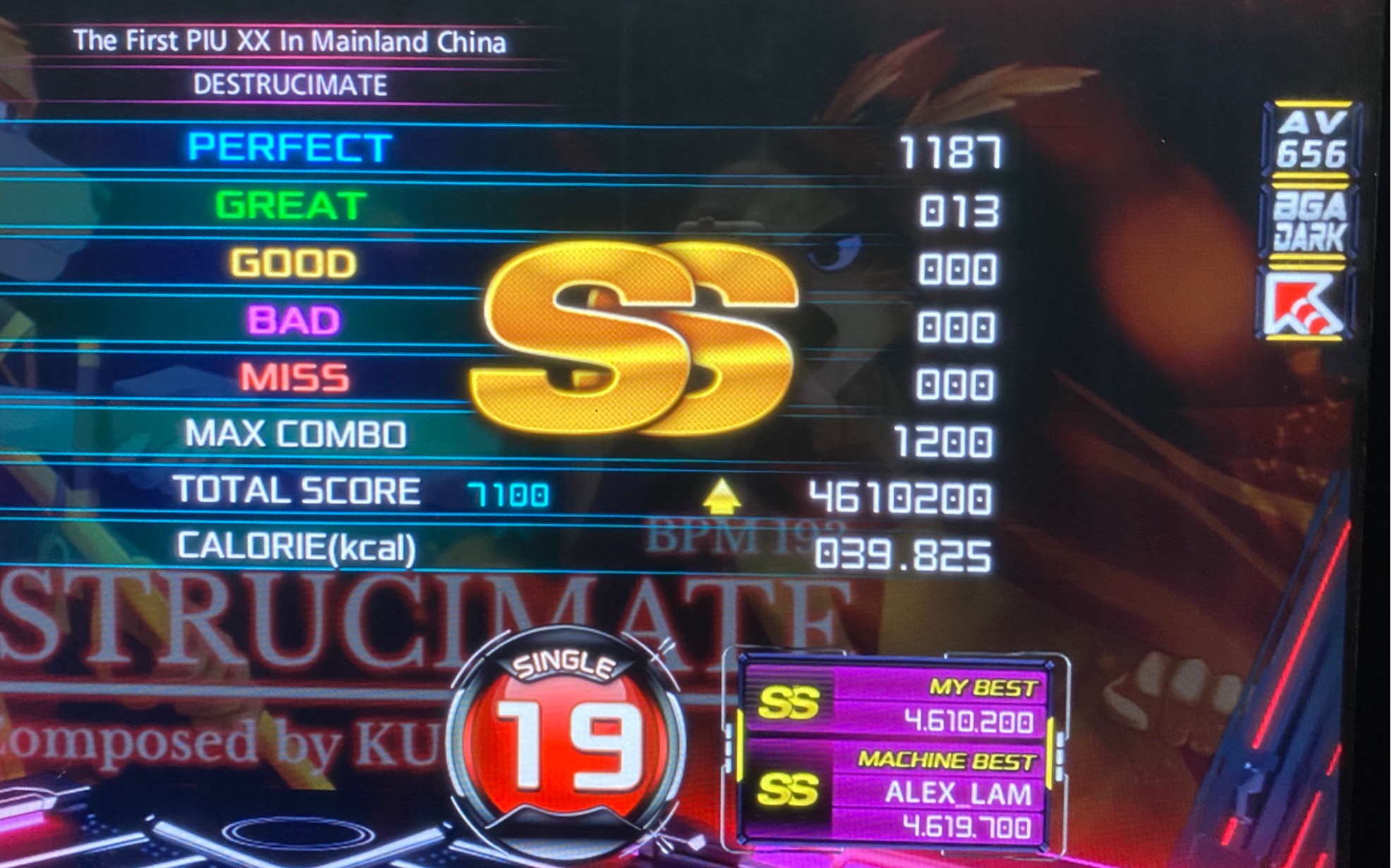 【跳舞机竞速 piu xx】destrucimate s19  ss -by freecat