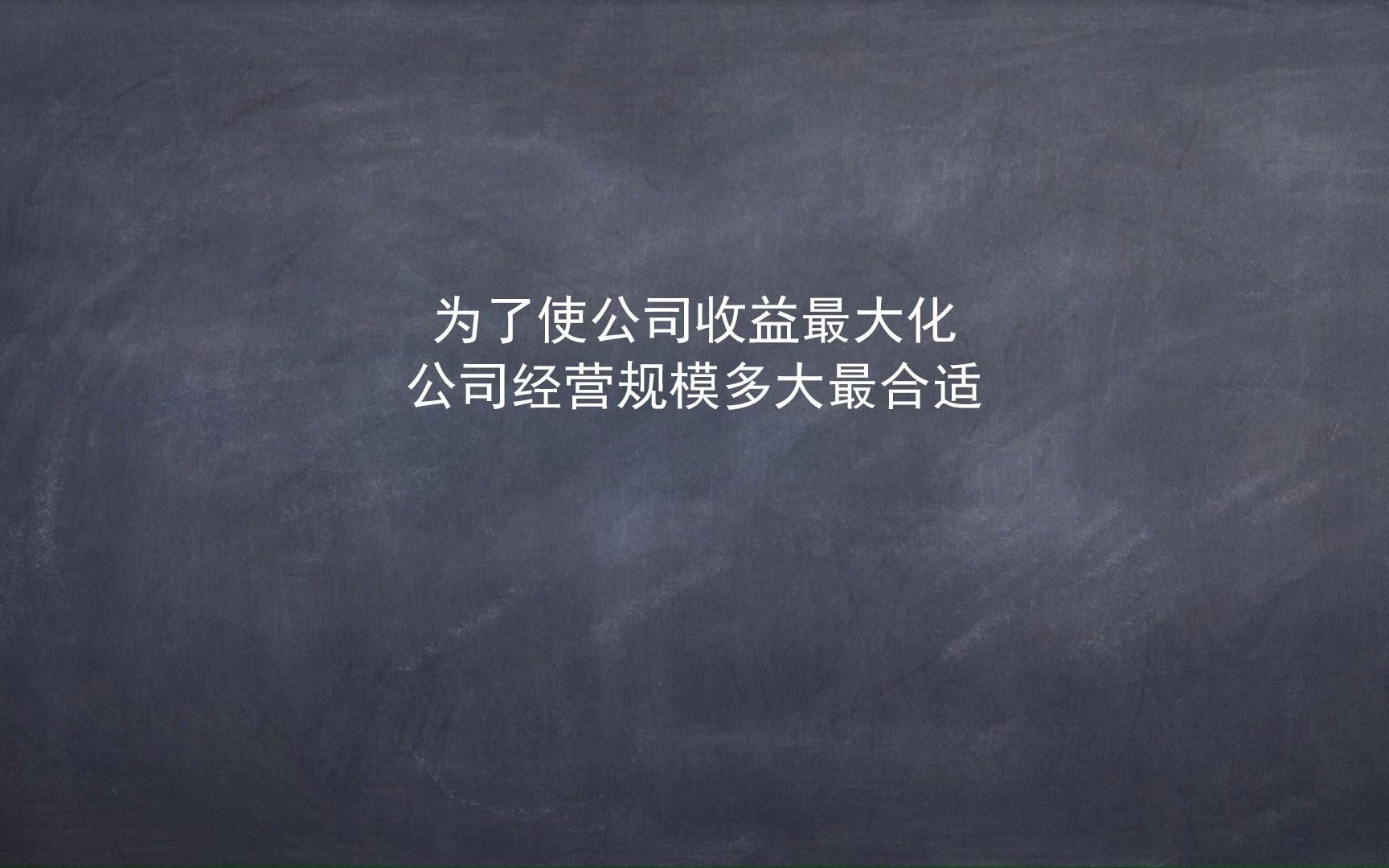 为了使公司收益最大化,公司经营规模多大最合适?哔哩哔哩bilibili