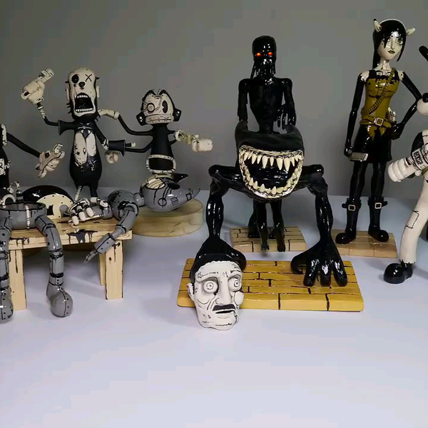 Making Bendy in Nightmare Run in POLYMER CLAY! 