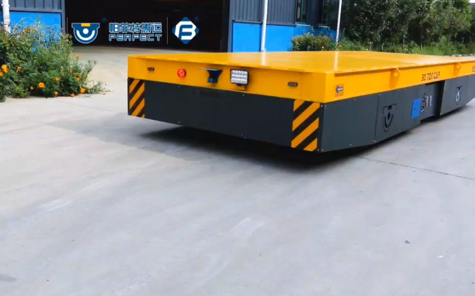 bwp无轨电动平车载重30t运行展示