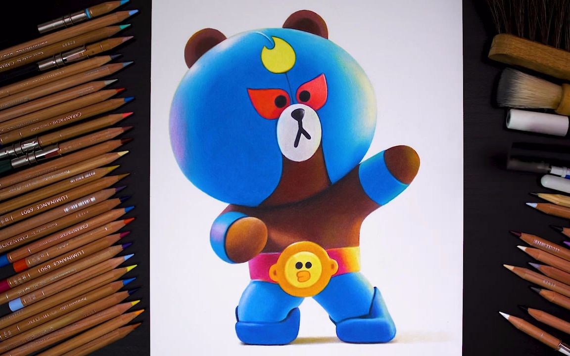 手工绘画教程,带你学习如何画可爱的布朗熊!