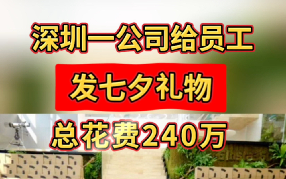 深圳一公司给员工发七夕礼物,总花费240万!#深圳#七夕#insta哔哩哔哩bilibili