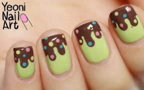 【YEONI Nail Art & Haul】巧克力冰淇淋美甲教程哔哩哔哩bilibili