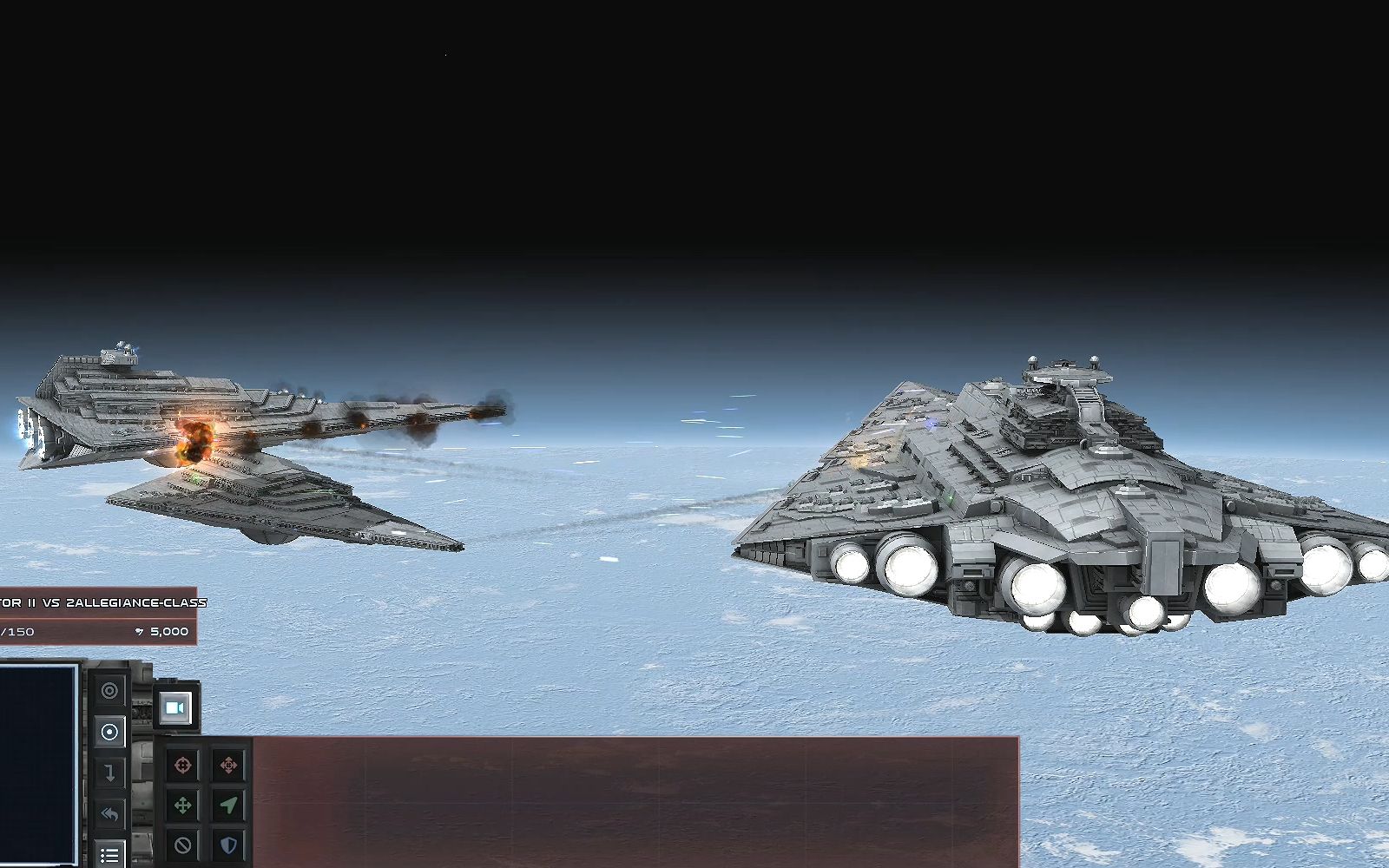 星球大战 帝国战争重制版 委托者ii级星际无畏舰摧毁2艘忠诚级星际