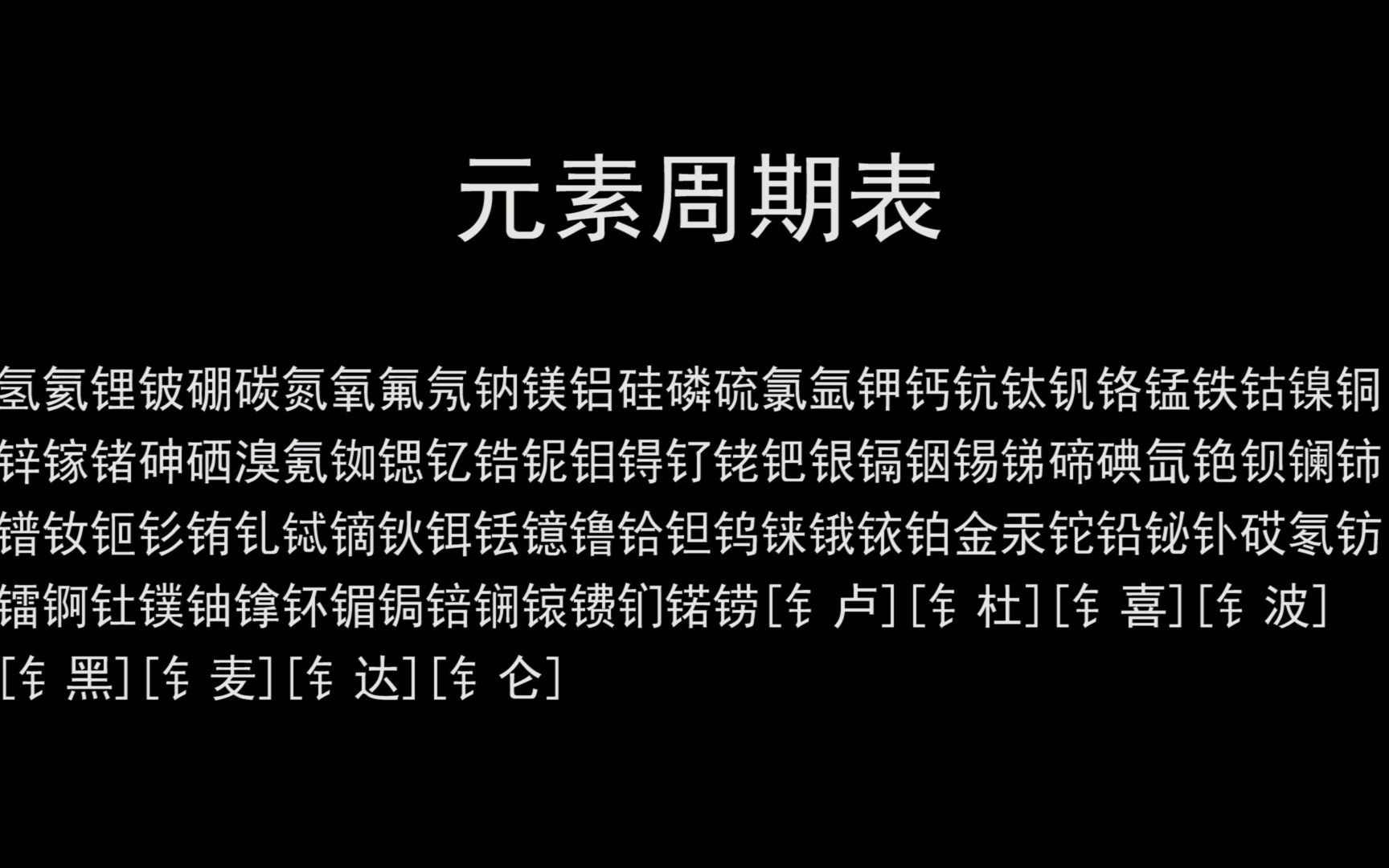 [图]元素周期表【大悲咒版】