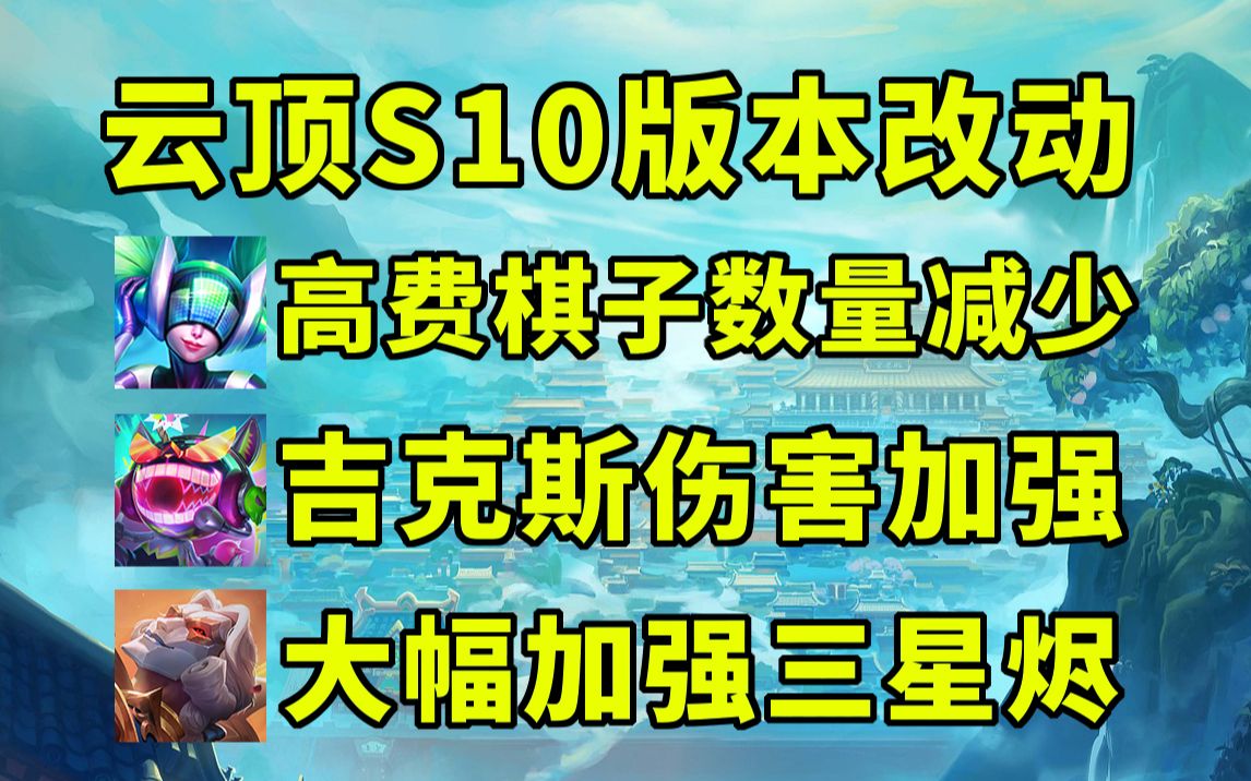 云顶S10:高费棋子牌库数量减少!大量羁绊棋子改动预览!英雄联盟