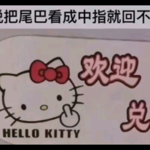 Hello Kitty 竖中指 Hello
